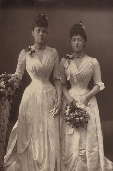 The Princesses Victoria and Maud of Wales (b  /  w photo)