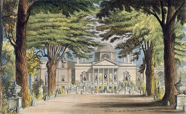 Principal front of Chiswick House, from R. Ackermanns (1764-1834)