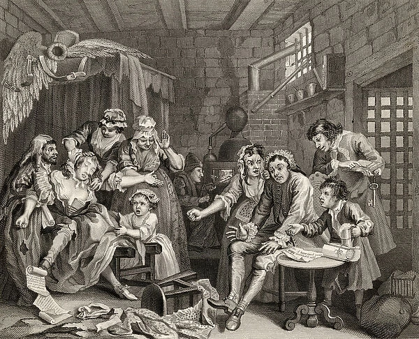 The Prison Scene, plate VII from A Rakes Progress, from The Works