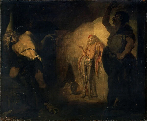 The Prisoner of Chillon, 1843 (oil on canvas)