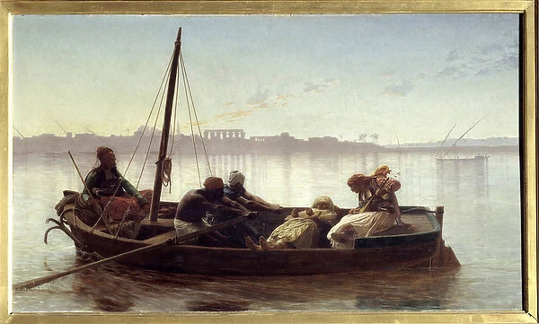 Prisoner A prisoner carries by boat by Egyptian sailors on the Nile
