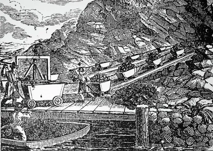 Framed Print : The process the mining of Anthracite