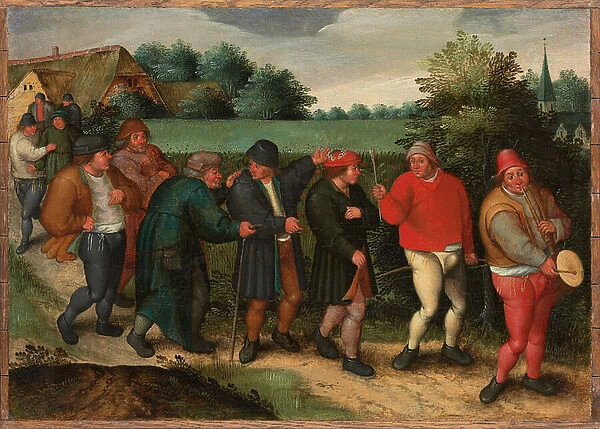 The Procession of the Groom (oil on panel)