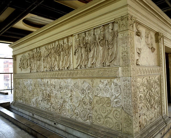 Procession, north wall of the Ara Pacis (marble)