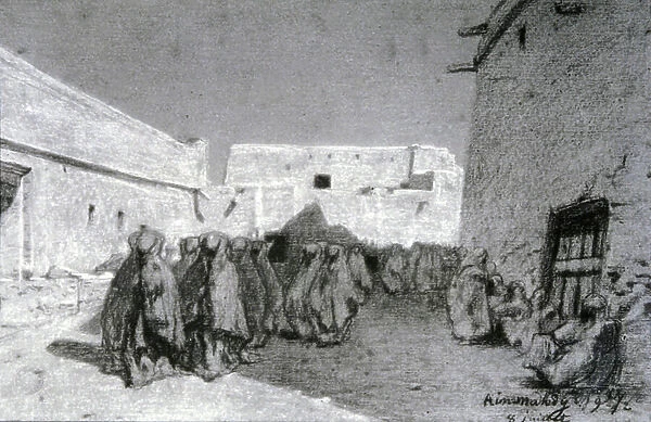 Procession in a village in the Sahel