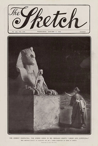 Production of George Bernard Shaws Caesar and Cleopatra, New York, 1907 (b  /  w photo)
