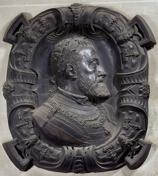 Profile portrait of Emperor Charles V (1500-1558)'