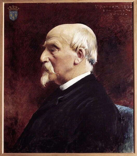 Profile portrait of Henri d Orleans, Duke of Aumale (1822-1897)