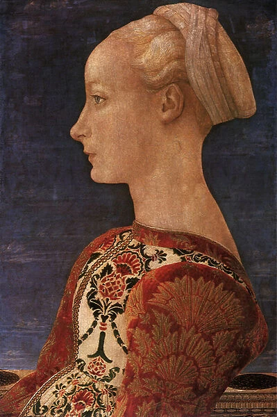 Profile Portrait of a Young Lady, 1465 (oil on wood)