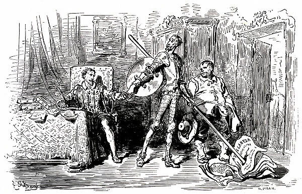 Prologue to the Adventures of Don Quixote, 1869 (engraving)