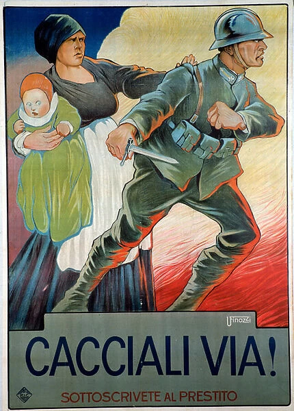 Propaganda fascist poster for the national loan, 20th century