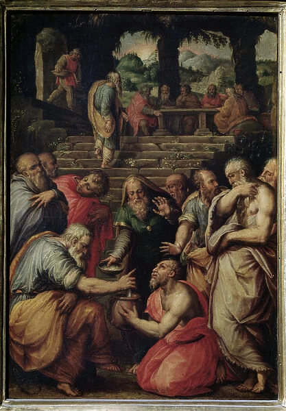 The Prophet Elisha - oil on panel, c. 1566