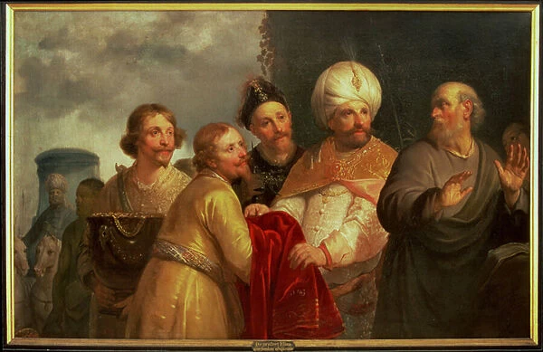 The Prophet Elisha Rejecting Gifts from Naaman, 1637 (oil on canvas)