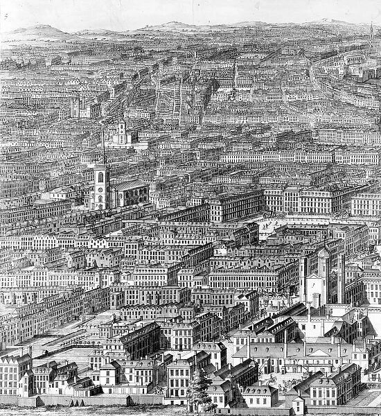 A prospect of the City of London, 1710 (engraving)
