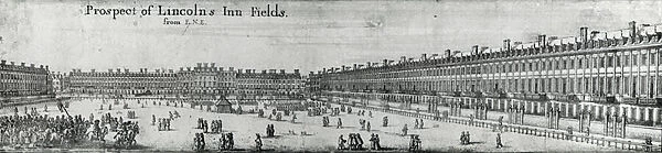 Prospect of Lincolns Inn Fields, c. 1650 (etching)