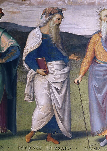 Prudence and Justice, detail of Socrates, 1496-1500 (fresco)