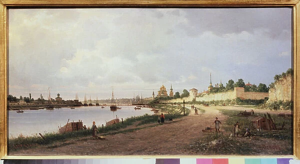 Pskov (Russie) (Pskov) - Peinture de Pyotr Petrovich Vereshchagin (Piotr Verechtchaguine) (1836-1886), huile sur toile, 1876, art russe 19e siecle - State Tretyakov Gallery, Moscou