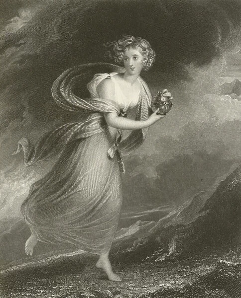 Psyche, returning from the Realms of Pluto (engraving)