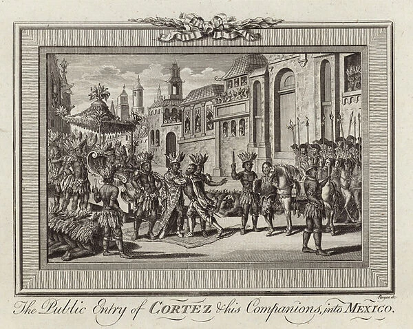 The public entry of Cortez (engraving)
