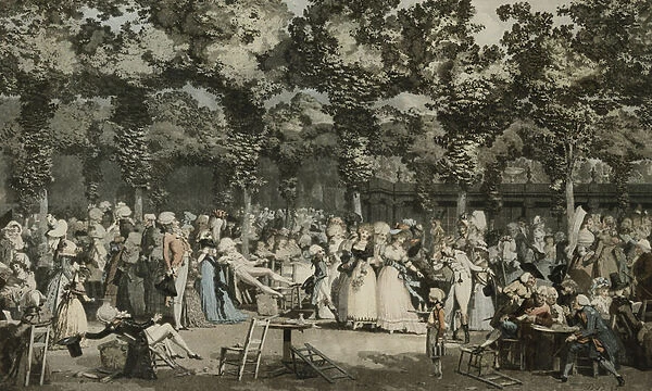 The Public Promenade; Le Promenade Publique, 1792 (etching with aquatint