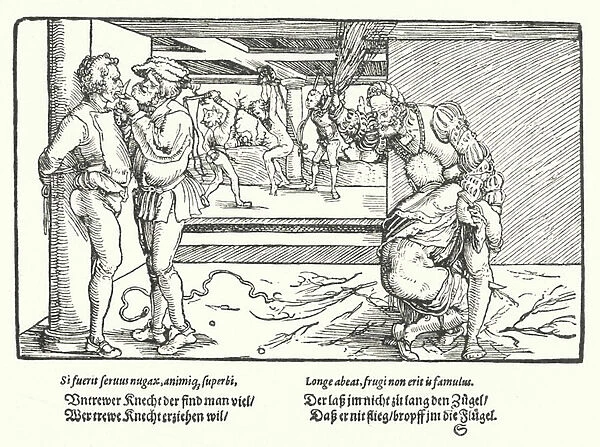 The punishment of servants (engraving)