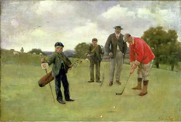 Putting on the Sixth Green