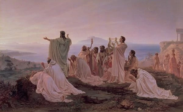 Pythagoreans Hymn to the Rising Sun, 1869 (oil on canvas)