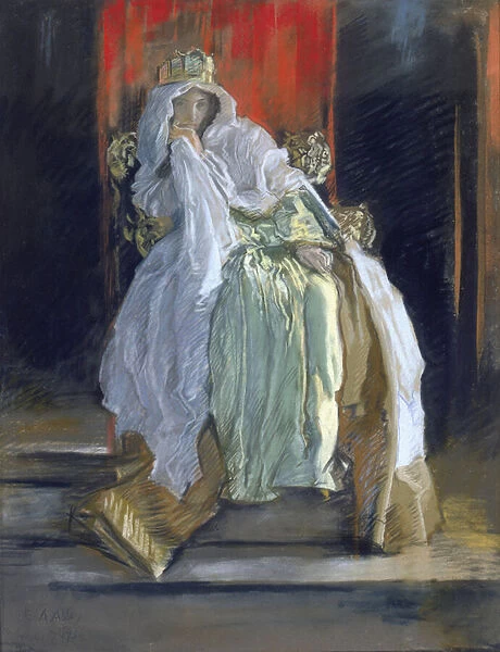The Queen in Hamlet, 1895 (pastel on paperboard)