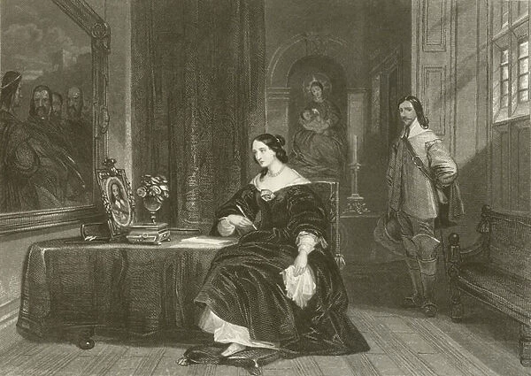 Queen Henrietta interceding for Charles the 1st (engraving)