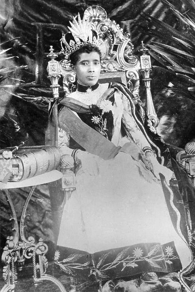 Queen Ravanalona III, circa 1890 (photograph)