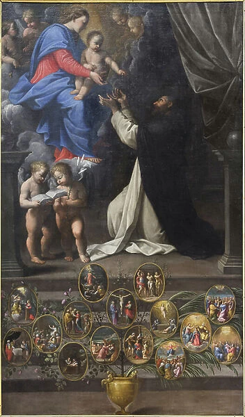 The Queen of the Rosary, 1596-98 (oil on canvas)