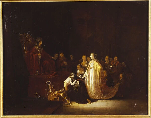 The Queen of Sheba before King Solomon (oil on panel)