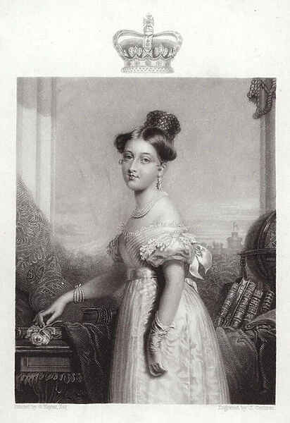 Queen Victoria at the age of 18 (engraving)