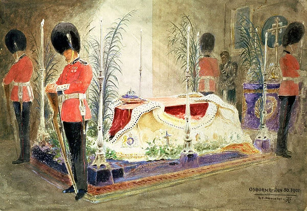 Queen Victoria lying in State at Osborne, 1901