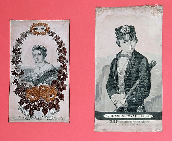Queen Victoria and Prince Albert bookmarks (stevengraph)