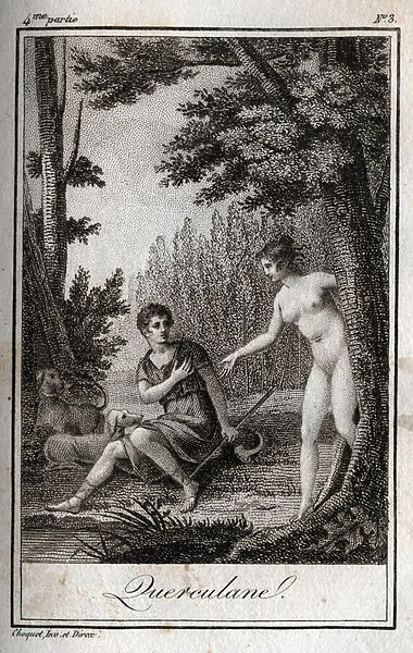 QUERCULANES, nymphs, channel protectors. Engraving from 1819 in '