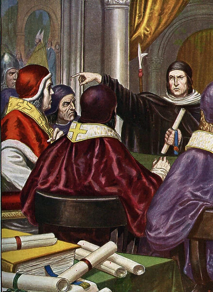 Queril des investitures (1075-1122): a synod of German eveques, councillors of Emperor Henry IV, reunited in Worms in January 1076 asks Pope Gregoire VII to renounce his office