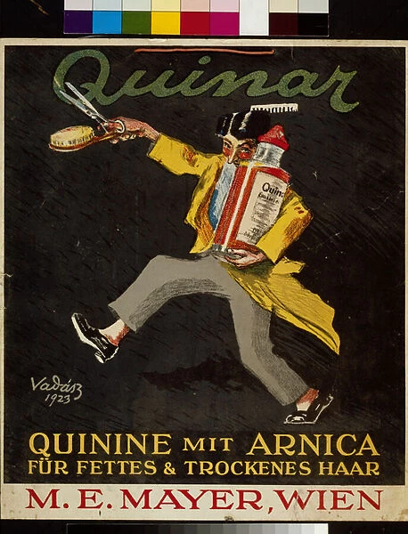Quinar  /  Quinine with Arnica for fat & dry hair, 1923 (lithography)