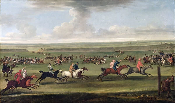 A race on the beacon course at Newmarket, c. 1750 (oil on canvas)