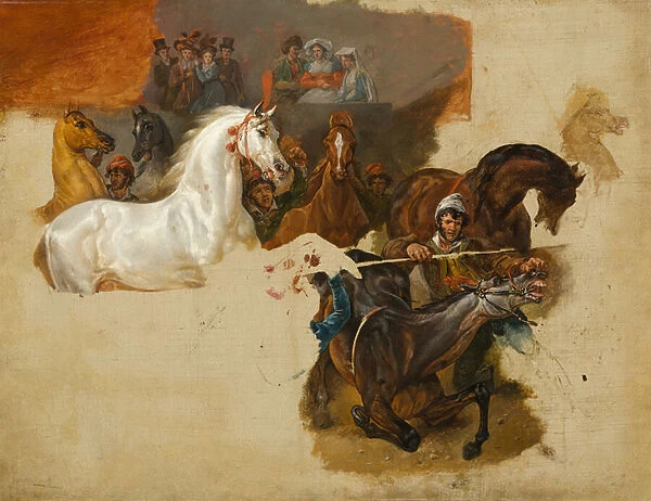Race of the Riderless Horses, c. 1820 (oil on canvas)
