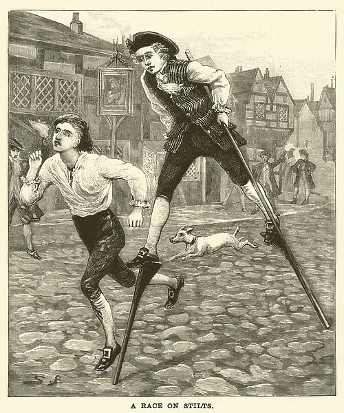 A Race on Stilts (engraving)