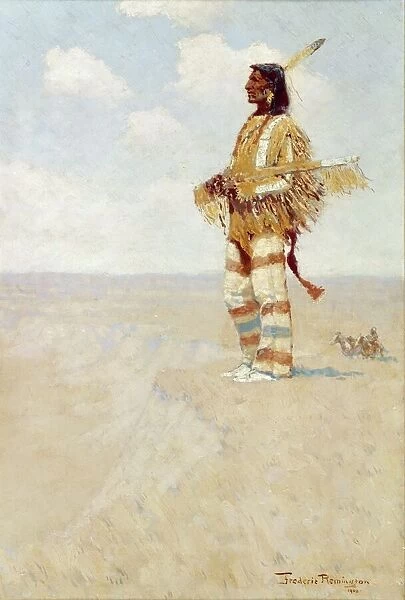 The Last of His Race (The Vanishing American), 1908 (oil on composition board)