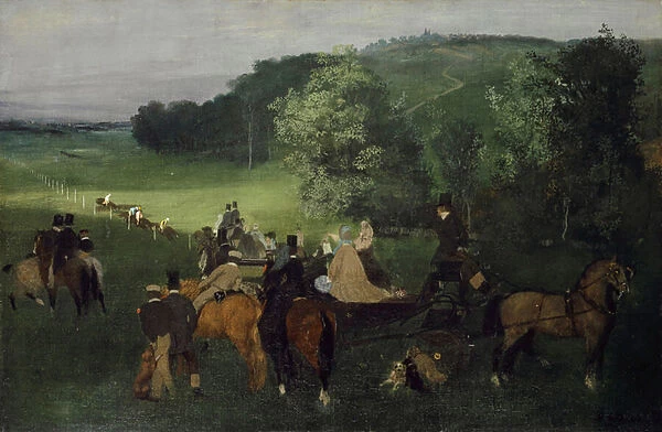 At the Racecourse (The Races), c. 1861-62 (oil on canvas)
