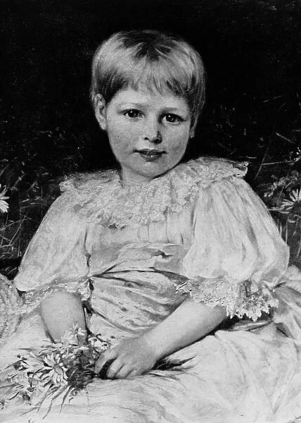 Radclyffe Hall (1896-1943) aged 5 (litho) (b  /  w photo)