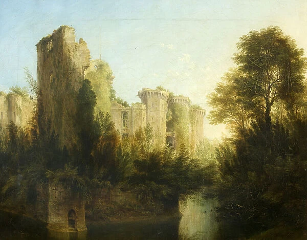 Raglan Castle, 1800-50 (oil on canvas)
