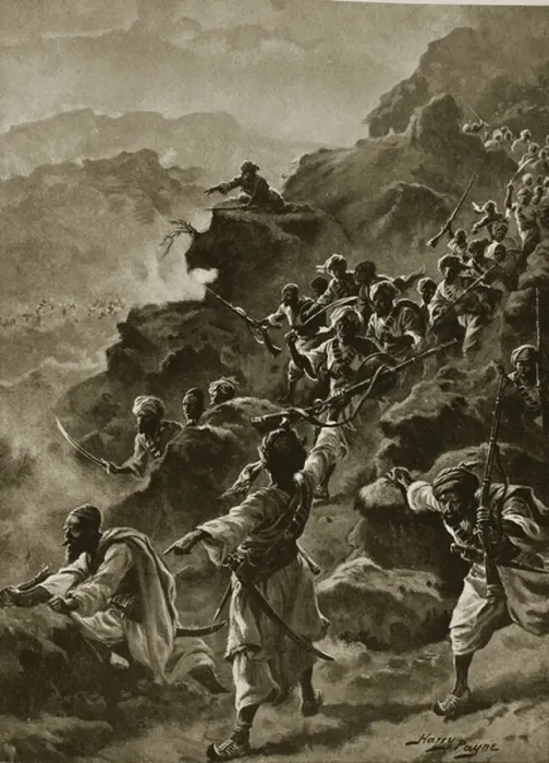 Framed Print : A raid by the Afridis (litho) Framed Print : A raid by the Afridis (litho)