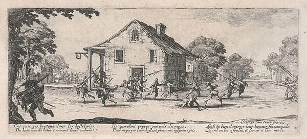 The Raid (La Maraude), from The Miseries of War, 1633 (etching)