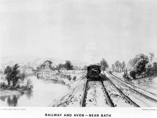 Railway and Avon, near Bath, printed by C. F. Cheffins, 1843 (litho)