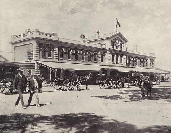 The Railway Station, Perth, Western Australia (b  /  w photo)