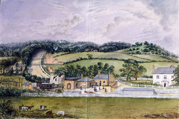 The Railway Terminus, Kent, c. 1860 (w  /  c on paper)
